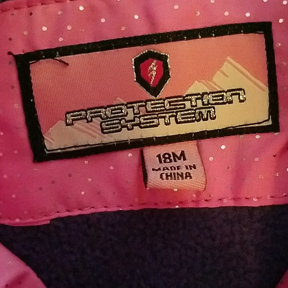 Protectien System Pink sparkly girls puff jacket - Picture 2 of 2